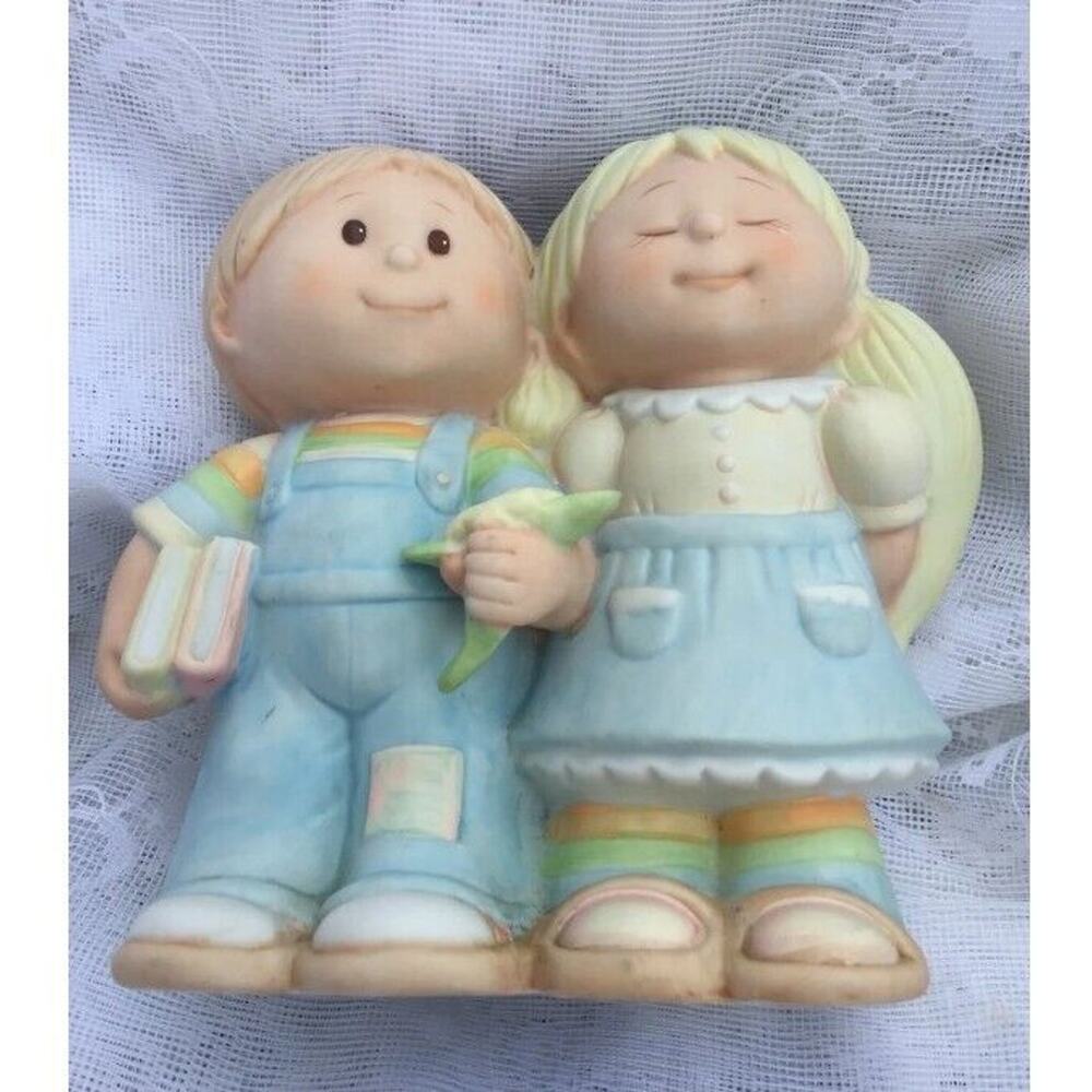 Vintage 1983 Josh and Jennifer Ceramic Bank by Wallace Berrie